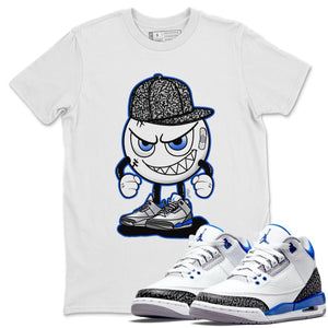 Mischief Emoji Match White Tee Shirts | Racer Blue