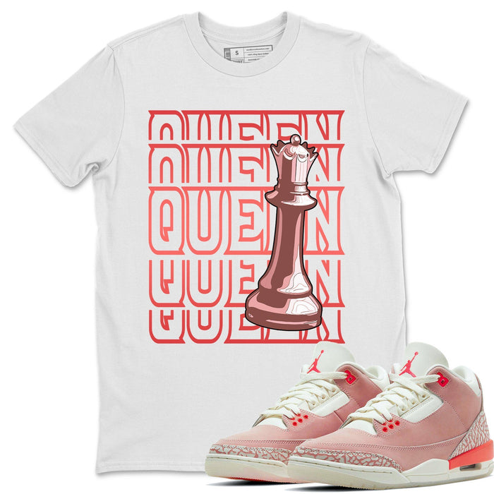 Queen Match White Tee Shirts | Rust Pink