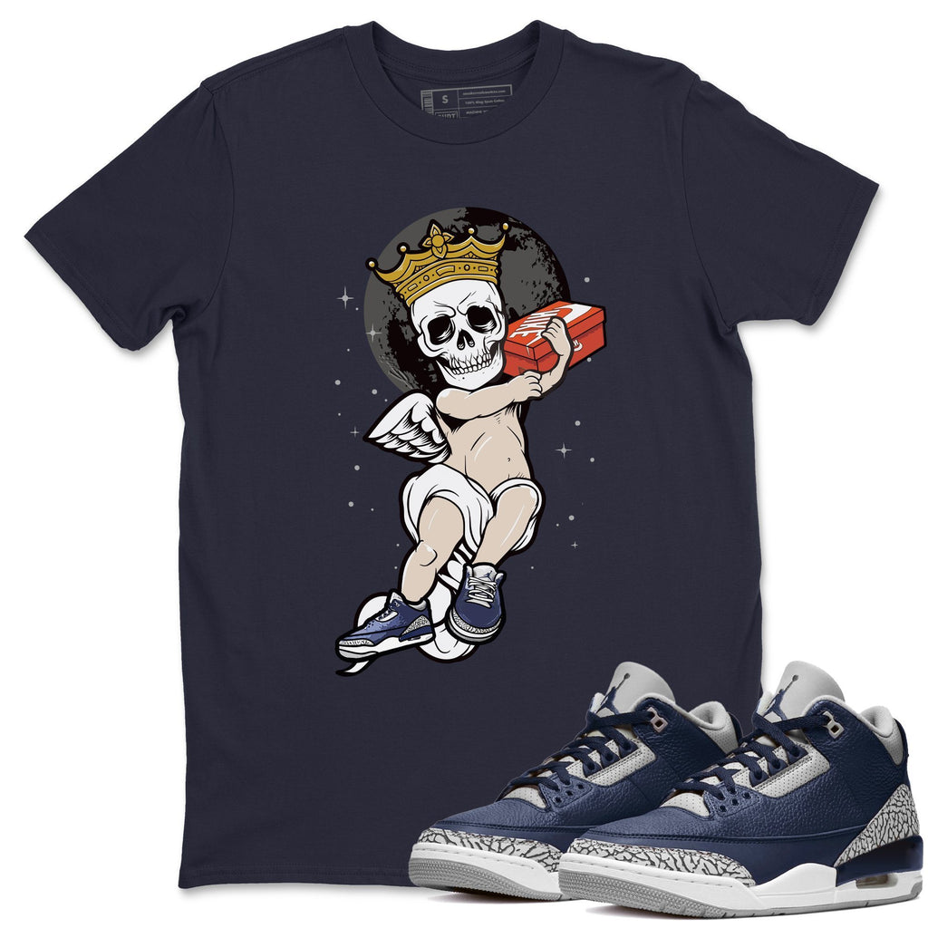 Skull Angel Match Navy Tee Shirts | Midnight Navy