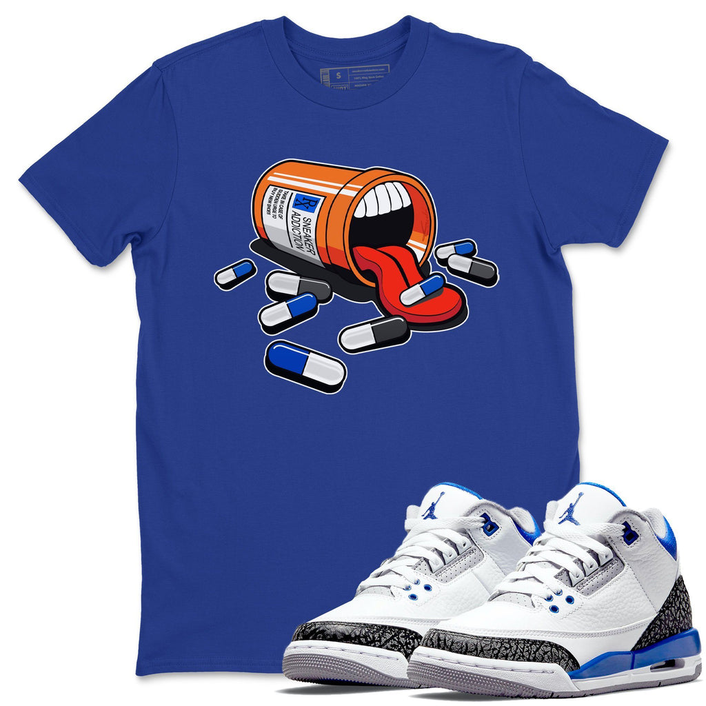 Sneaker Addiction Match Royal Blue Tee Shirts | Racer Blue