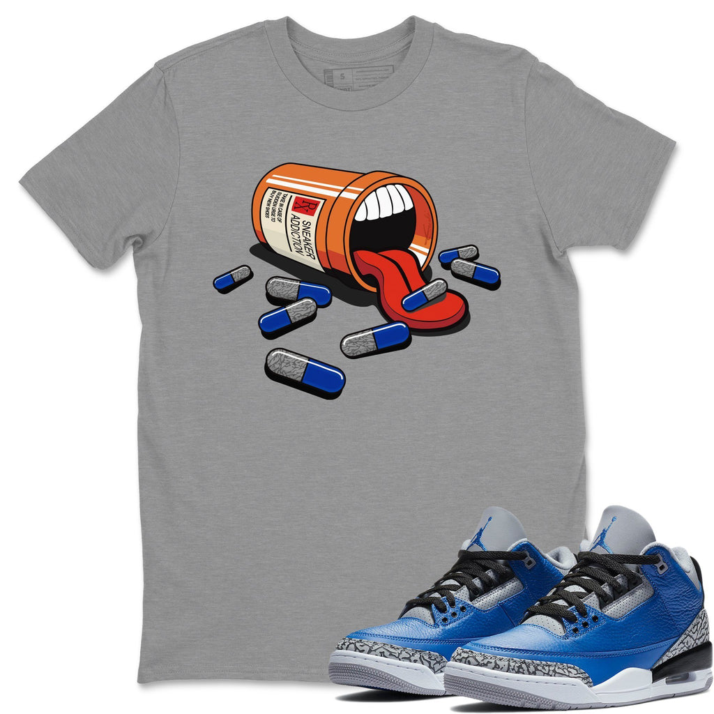 Sneaker Addiction Match Heather Grey Tee Shirts | Varsity Royal