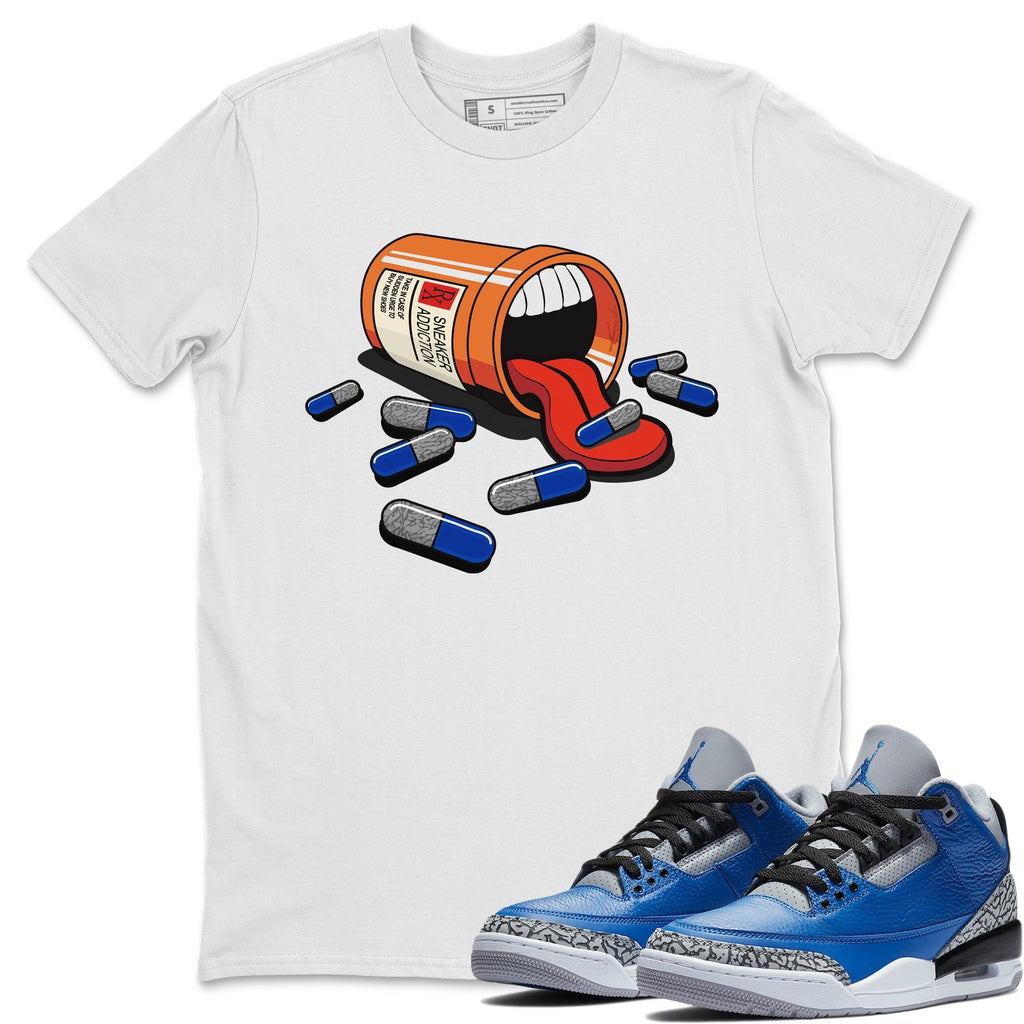 Sneaker Addiction Match White Tee Shirts | Varsity Royal