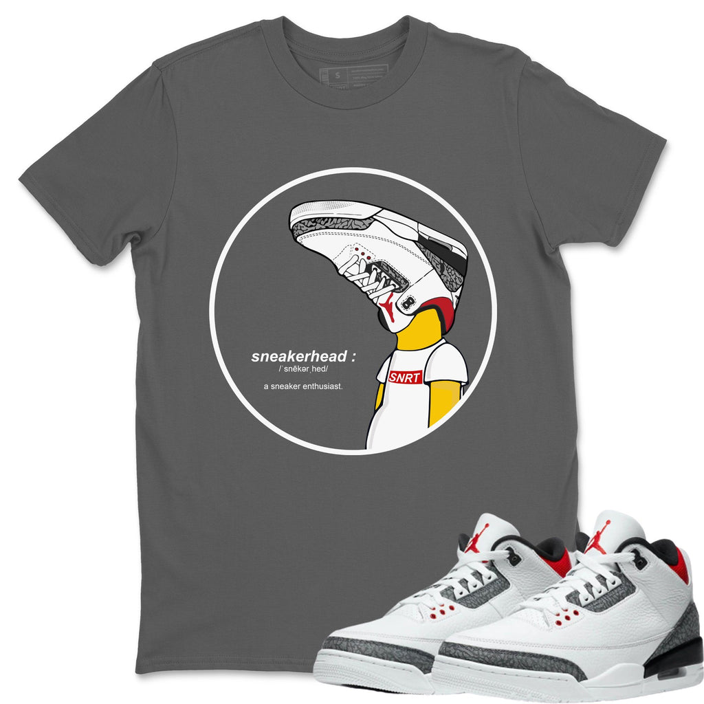 Sneakerhead Match Cool Grey Tee Shirts | Fire Red