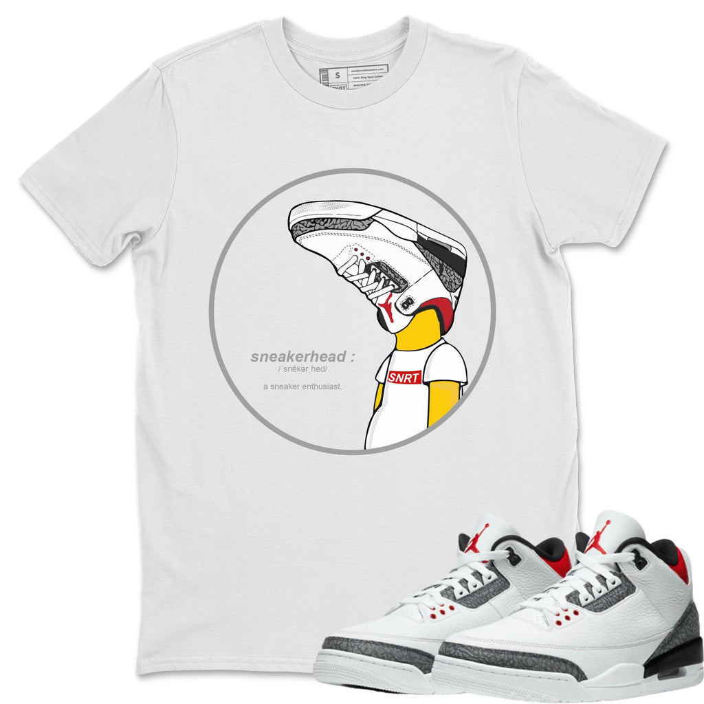 Sneakerhead Match White Tee Shirts | Fire Red