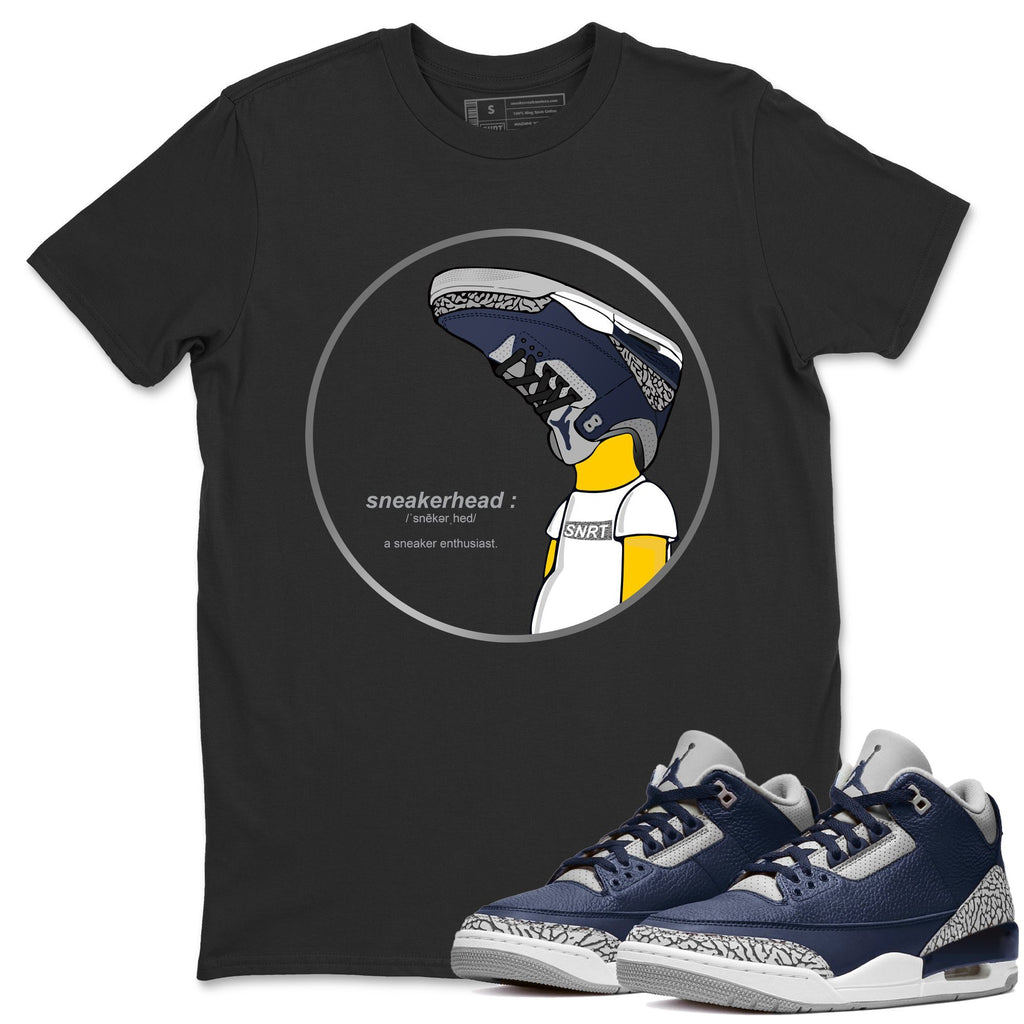 Sneakerhead Match Black Tee Shirts | Midnight Navy