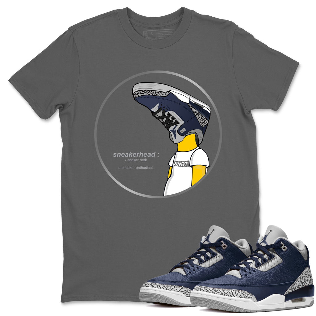 Sneakerhead Match Cool Grey Tee Shirts | Midnight Navy