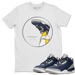 Sneakerhead Match White Tee Shirts | Midnight Navy