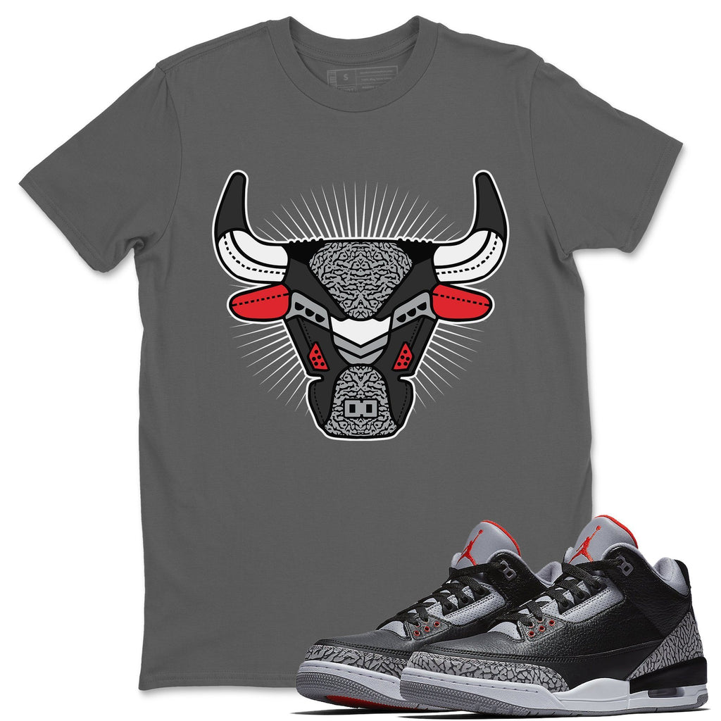 Bull Head Match Cool Grey Tee Shirts | Black Cement