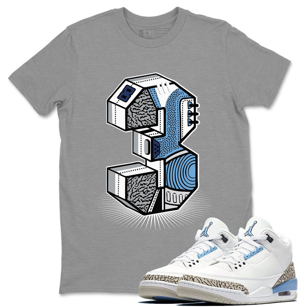 Three Statue Match Heather Grey Tee Shirts | Valor Blue