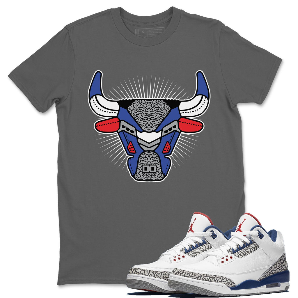 Bull Head Match Cool Grey Tee Shirts | True Blue