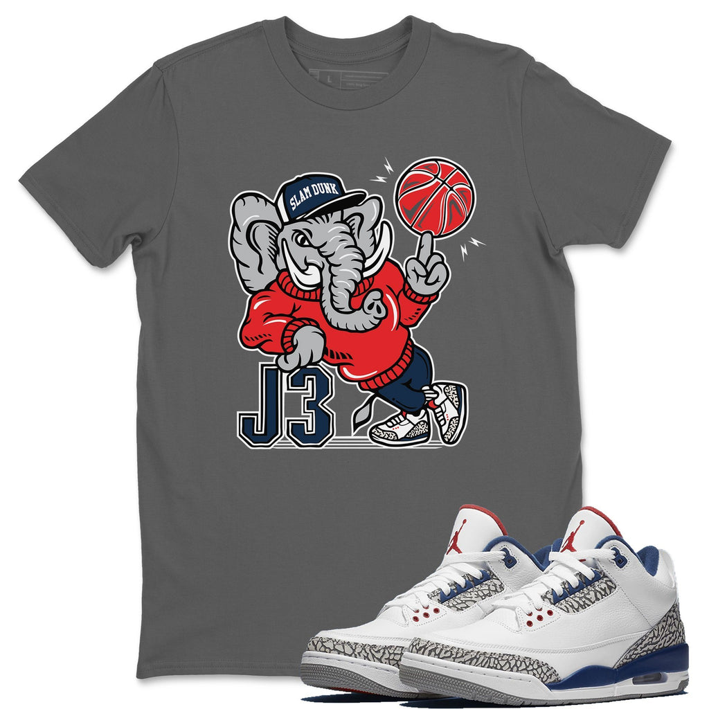 AJ3 Elephant Match Cool Grey Tee Shirts | True Blue