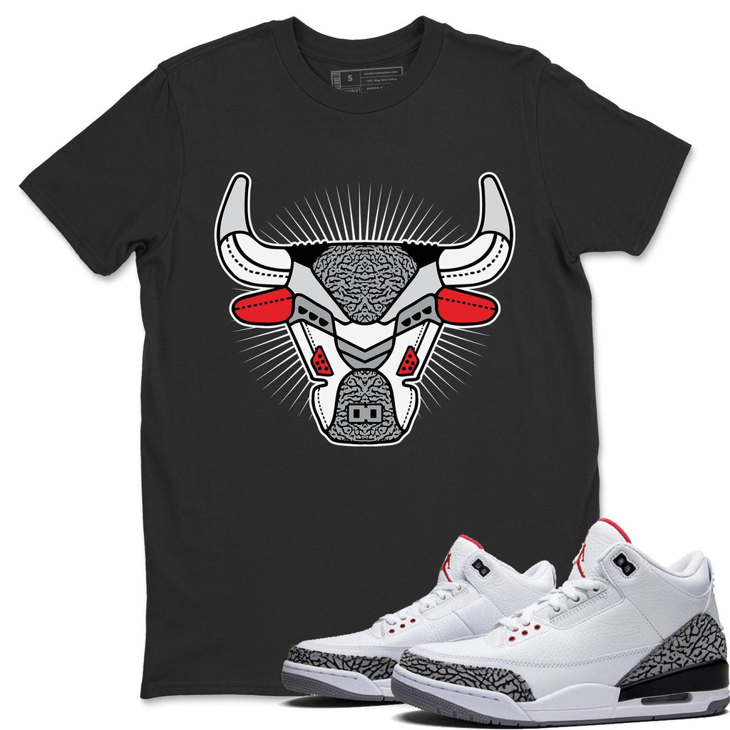 Bull Head Match Black Tee Shirts | White Cement