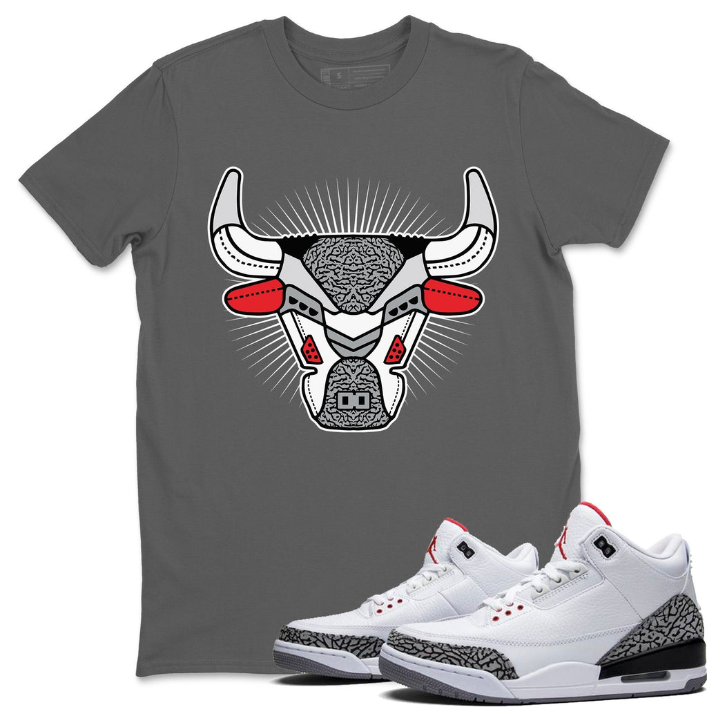 Bull Head Match Cool Grey Tee Shirts | White Cement