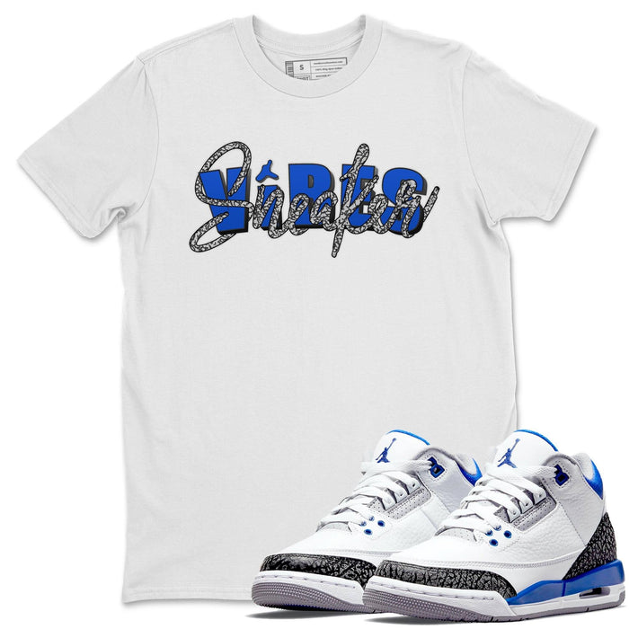 Sneaker Vibes Match White Tee Shirts | Racer Blue