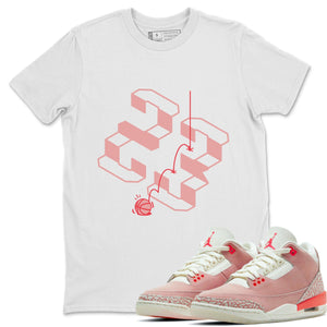 Steps Match White Tee Shirts | Rust Pink