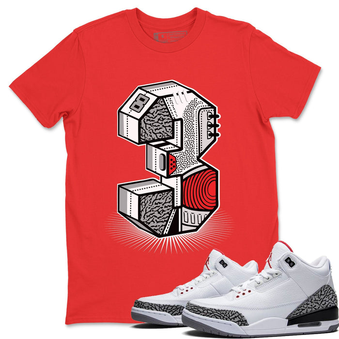 Three Statue Match Red Tee Shirts | White Cement