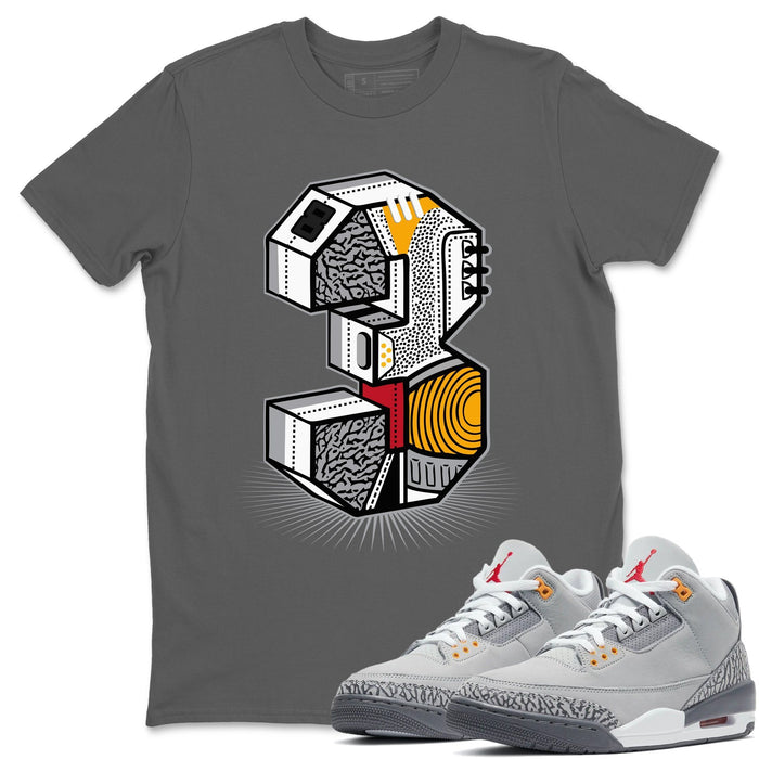 Three Statue Match Cool Grey Tee Shirts | Cool Grey