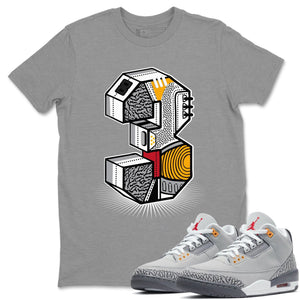 Three Statue Match Heather Grey Tee Shirts | Cool Grey