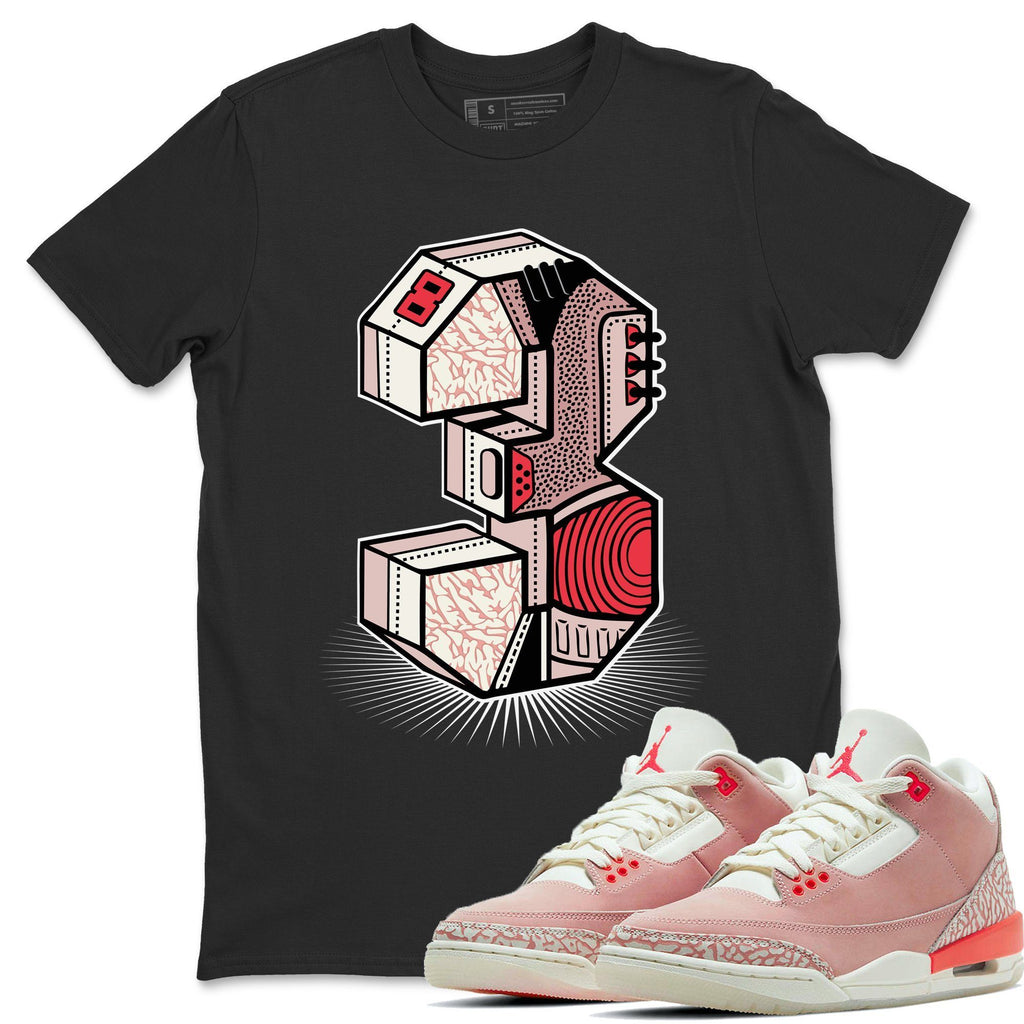 Three Statue Match Black Tee Shirts | Rust Pink