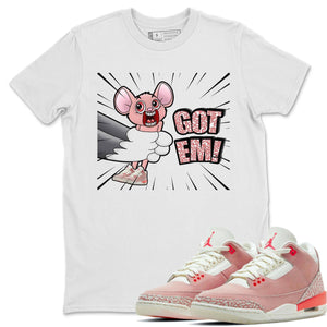 T&J Got Em Match White Tee Shirts | Rust Pink