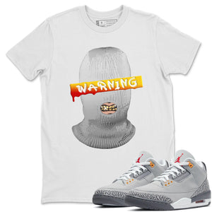 Warning Match White Tee Shirts | Cool Grey