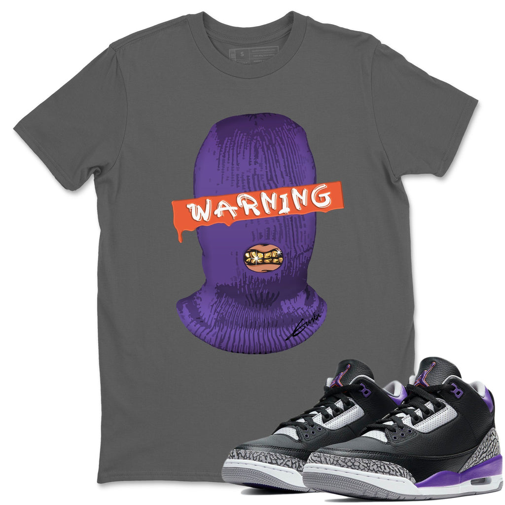 Warning Match Cool Grey Tee Shirts | Court Purple