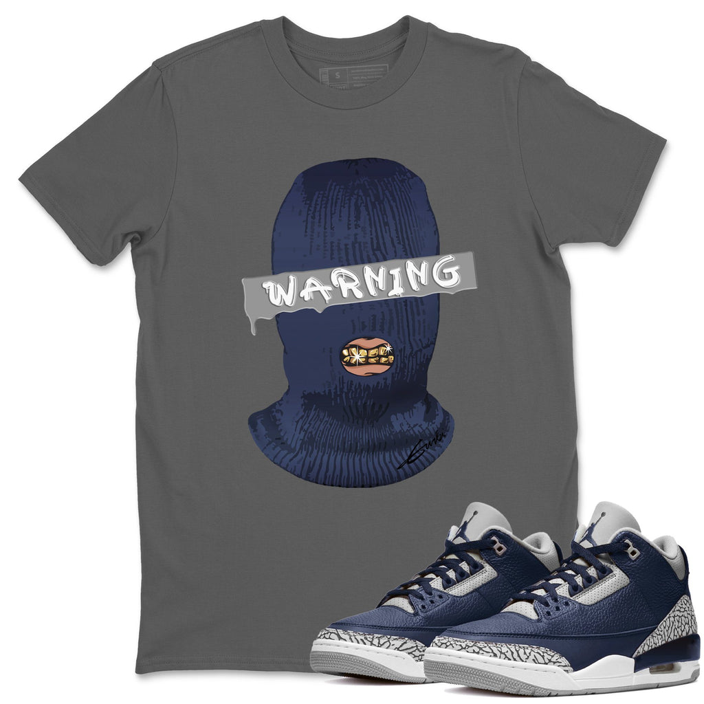 Warning Match Cool Grey Tee Shirts | Midnight Navy