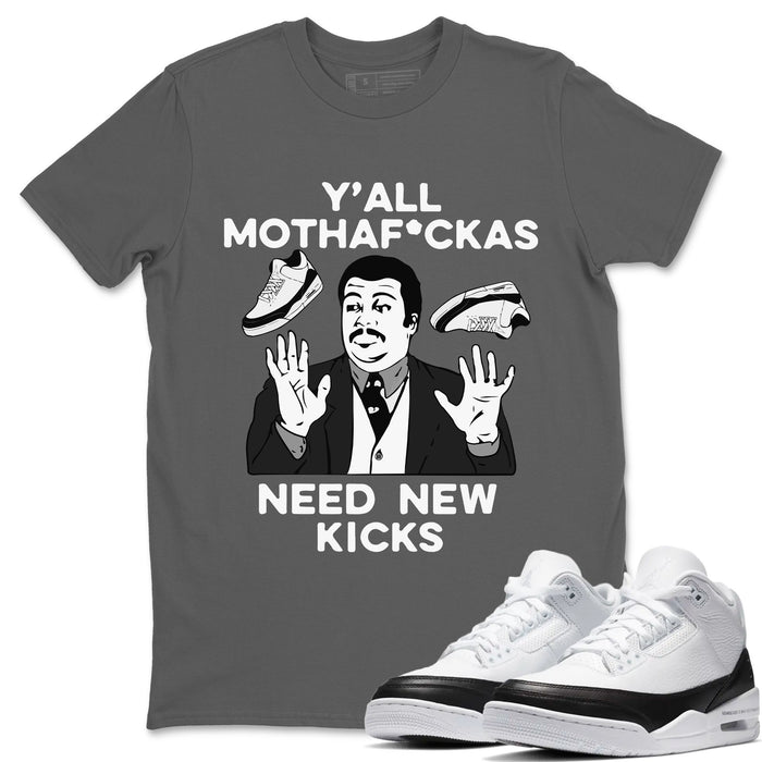 Y'all Need New Kicks Match Cool Grey Tee Shirts | Fragment