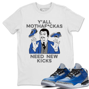 Y'all Need New Kicks Match White Tee Shirts | Varsity Royal