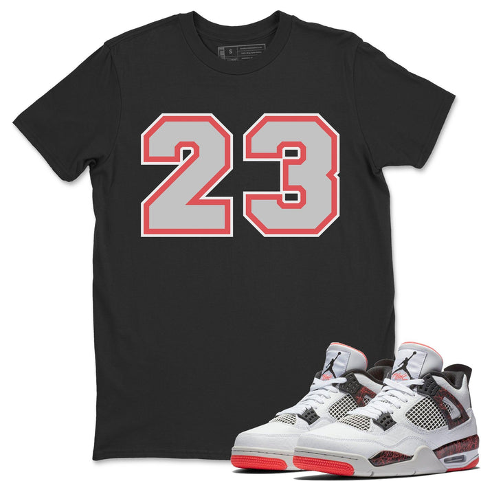 Number 23 Match Black Tee Shirts | Hot Lava