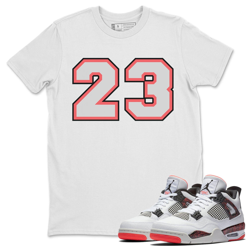 Number 23 Match White Tee Shirts | Hot Lava