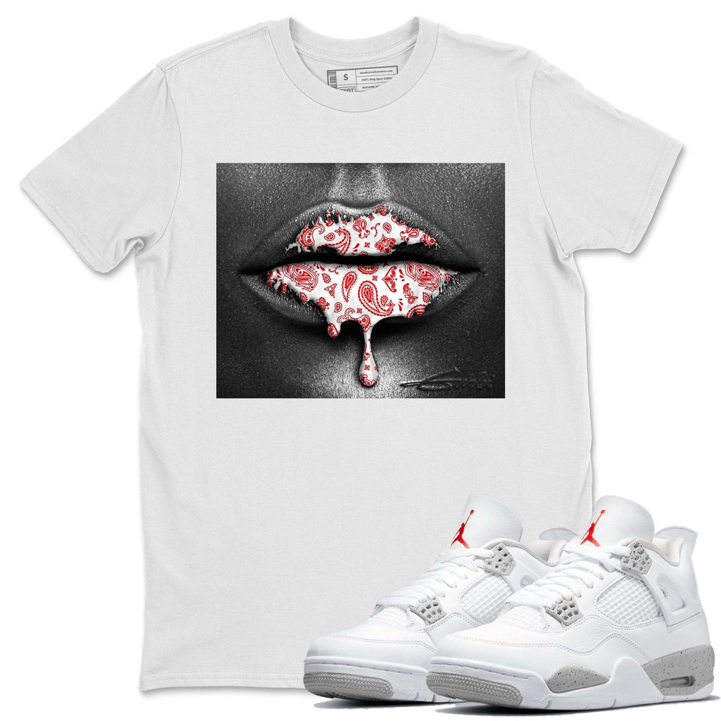 Bandana Lips Match White Tee Shirts | White Oreo