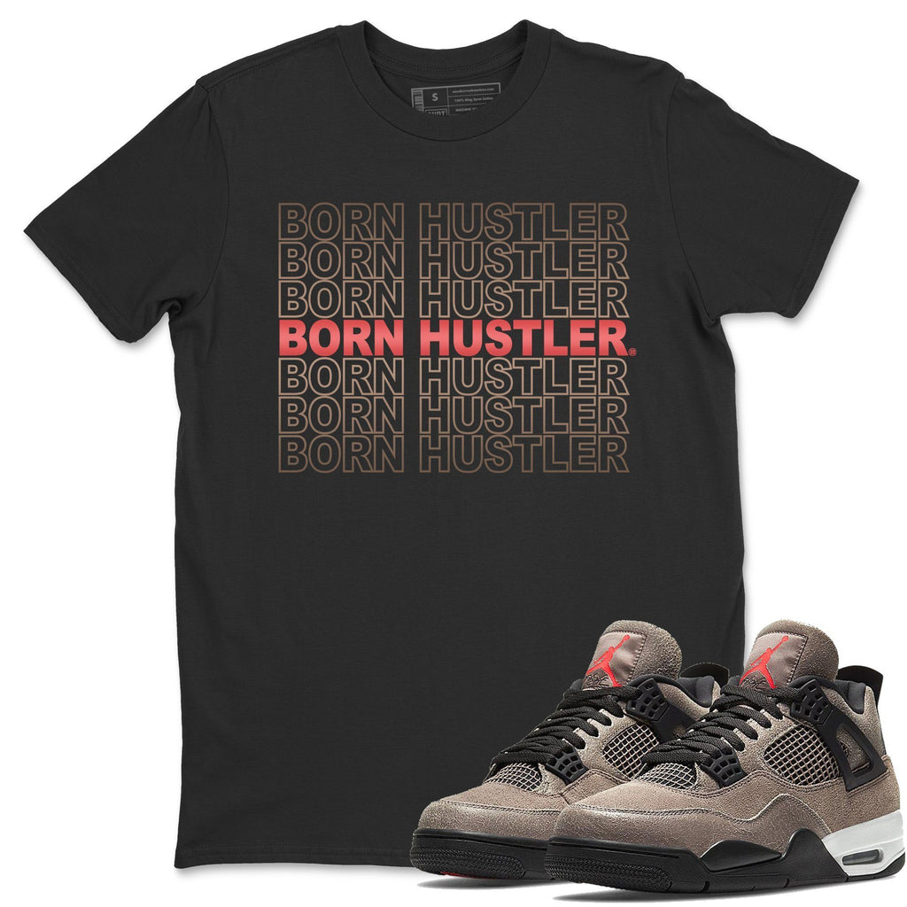 Born Hustler Match Black Tee Shirts | Taupe Haze