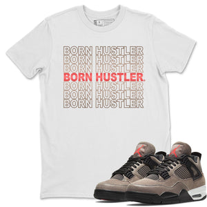 Born Hustler Match White Tee Shirts | Taupe Haze