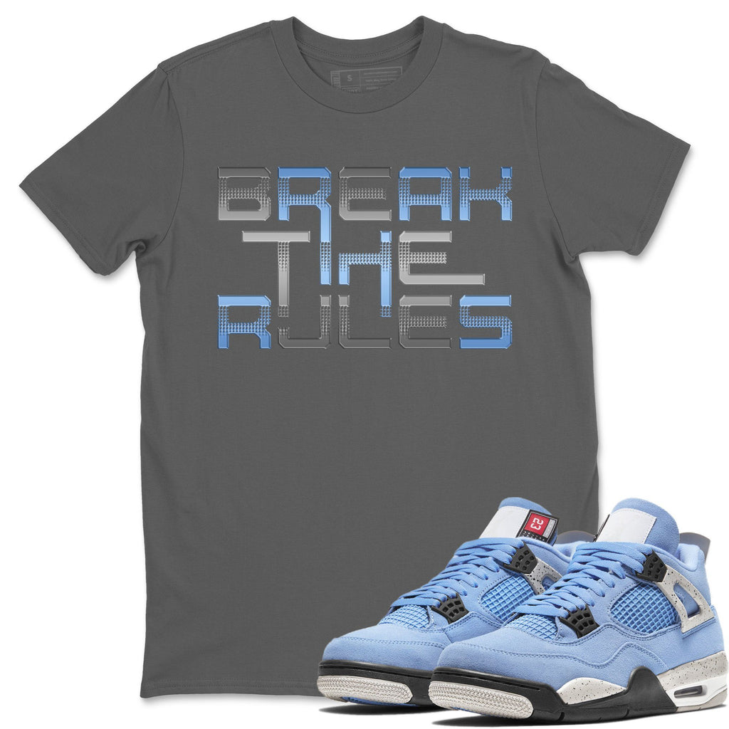 Break The Rules Match Cool Grey Tee Shirts | University Blue