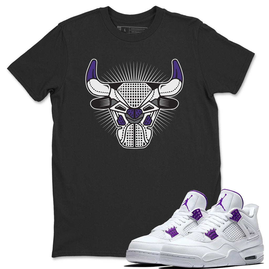 Bull Head Match Black Tee Shirts | Court Purple