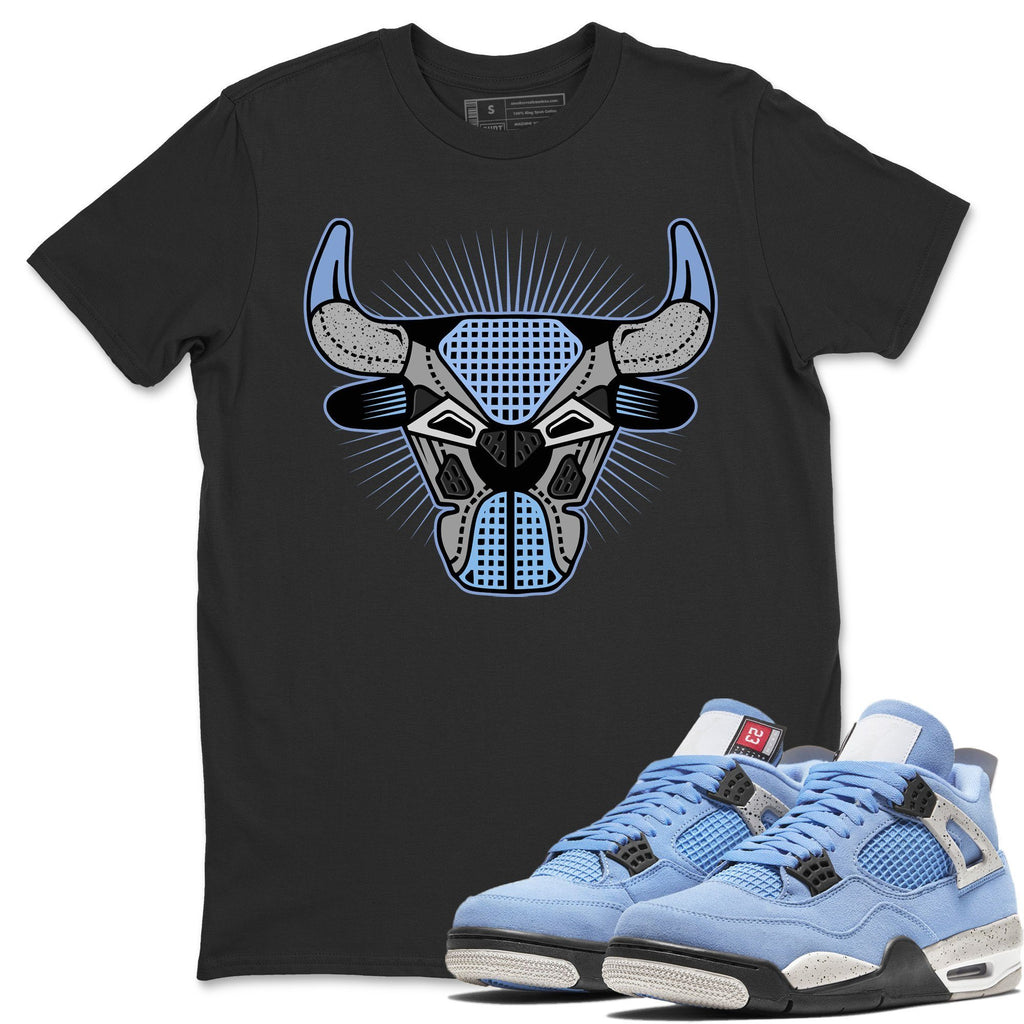 Bull Head Match Black Tee Shirts | University Blue