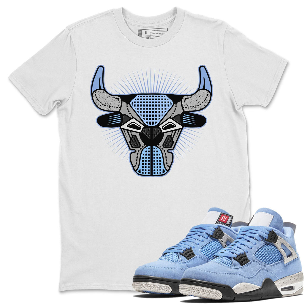 Bull Head Match White Tee Shirts | University Blue