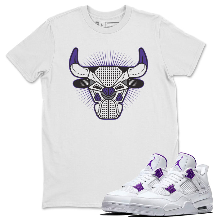 Bull Head Match White Tee Shirts | Court Purple