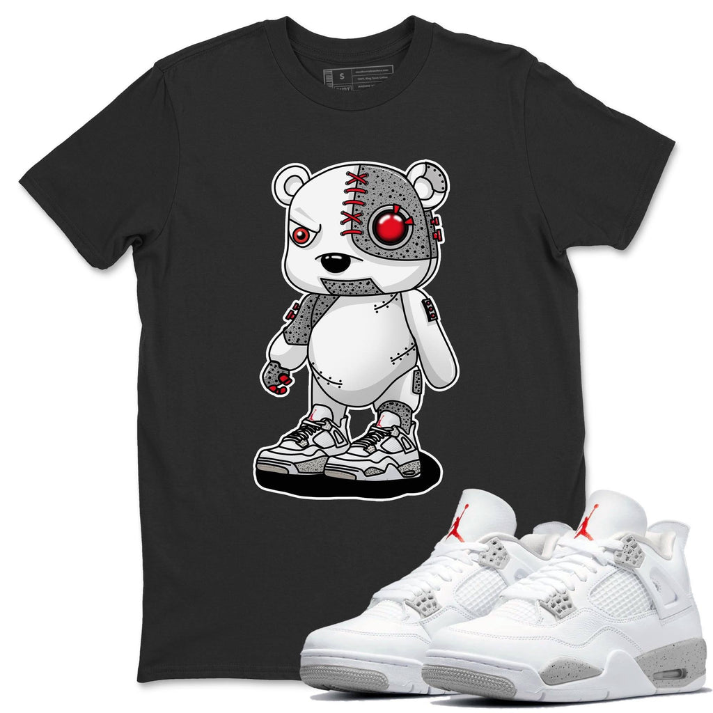Cyborg Bear Match Black Tee Shirts | White Oreo