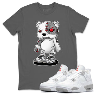 Cyborg Bear Match Cool Grey Tee Shirts | White Oreo
