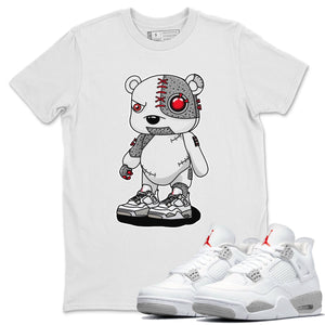 Cyborg Bear Match White Tee Shirts | White Oreo