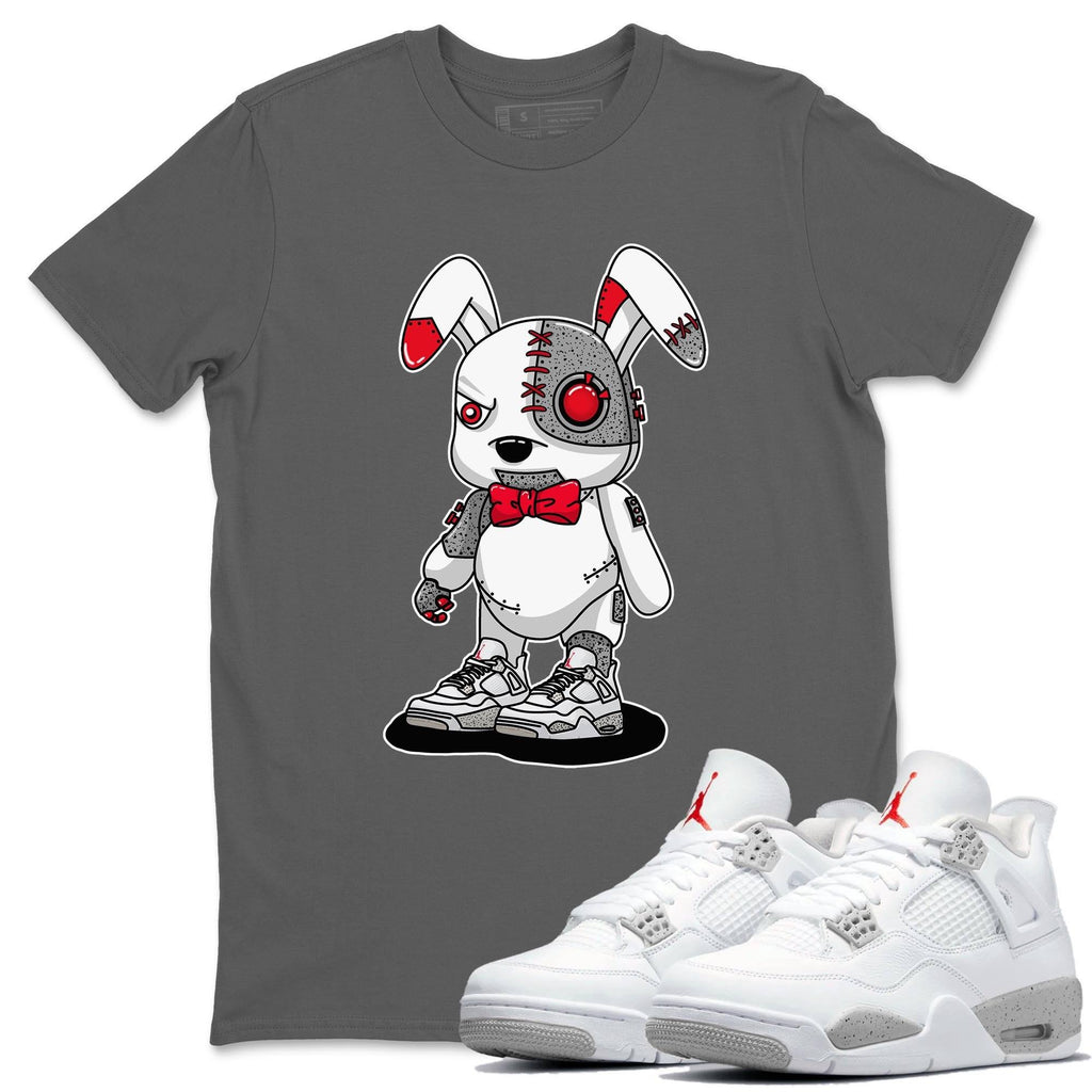 Cyborg Bunny Match Cool Grey Tee Shirts | White Oreo
