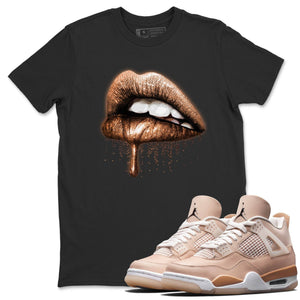 Dripping Lips Match Black Tee Shirts | Shimmer