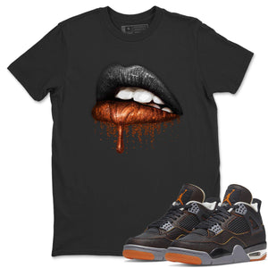 Dripping Lips Match Black Tee Shirts | Starfish
