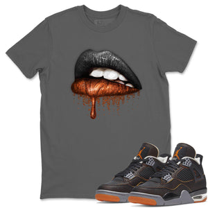 Dripping Lips Match Cool Grey Tee Shirts | Starfish