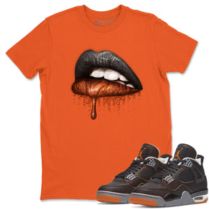 Dripping Lips Match Orange Tee Shirts | Starfish