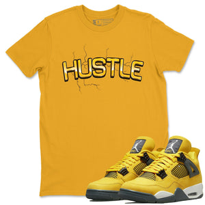 Electric Hustle Match Gold Tee Shirts | Lightning