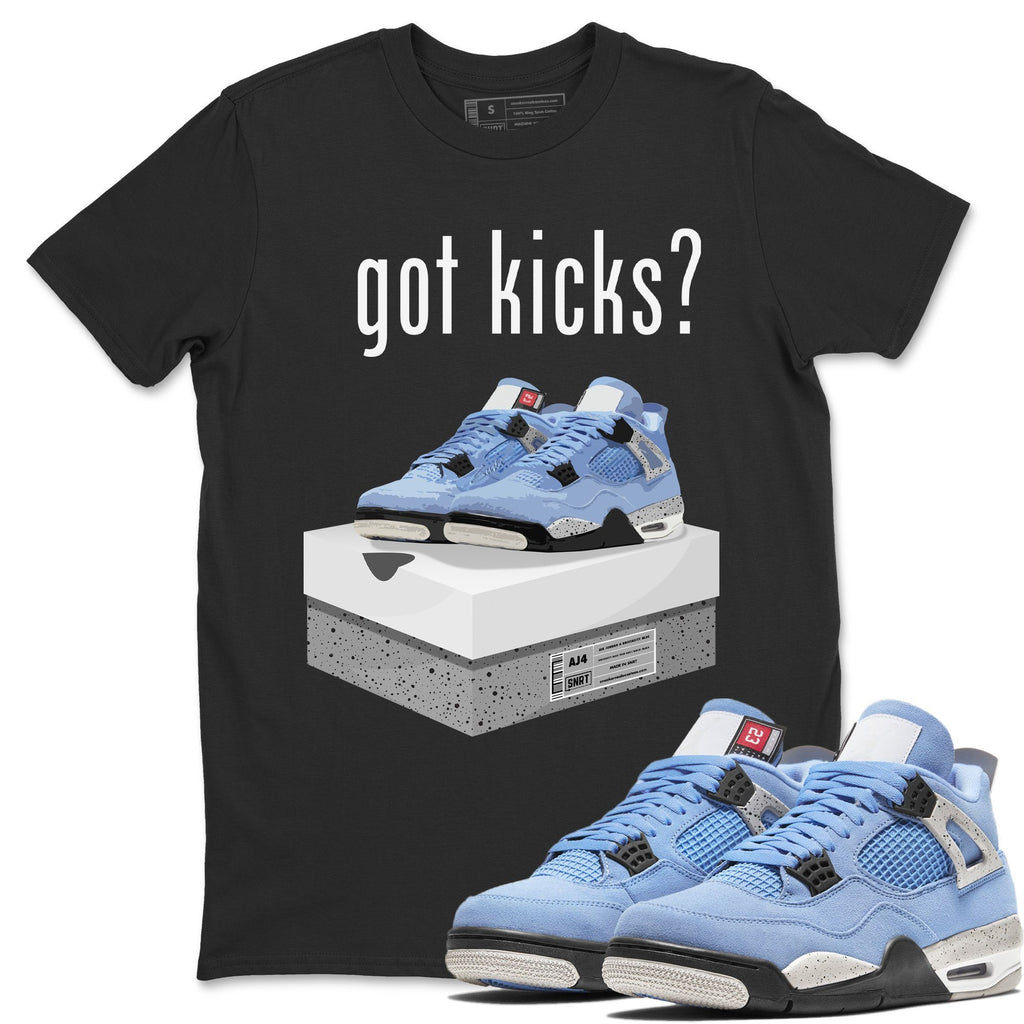 Got Kicks Match Black Tee Shirts | University Blue