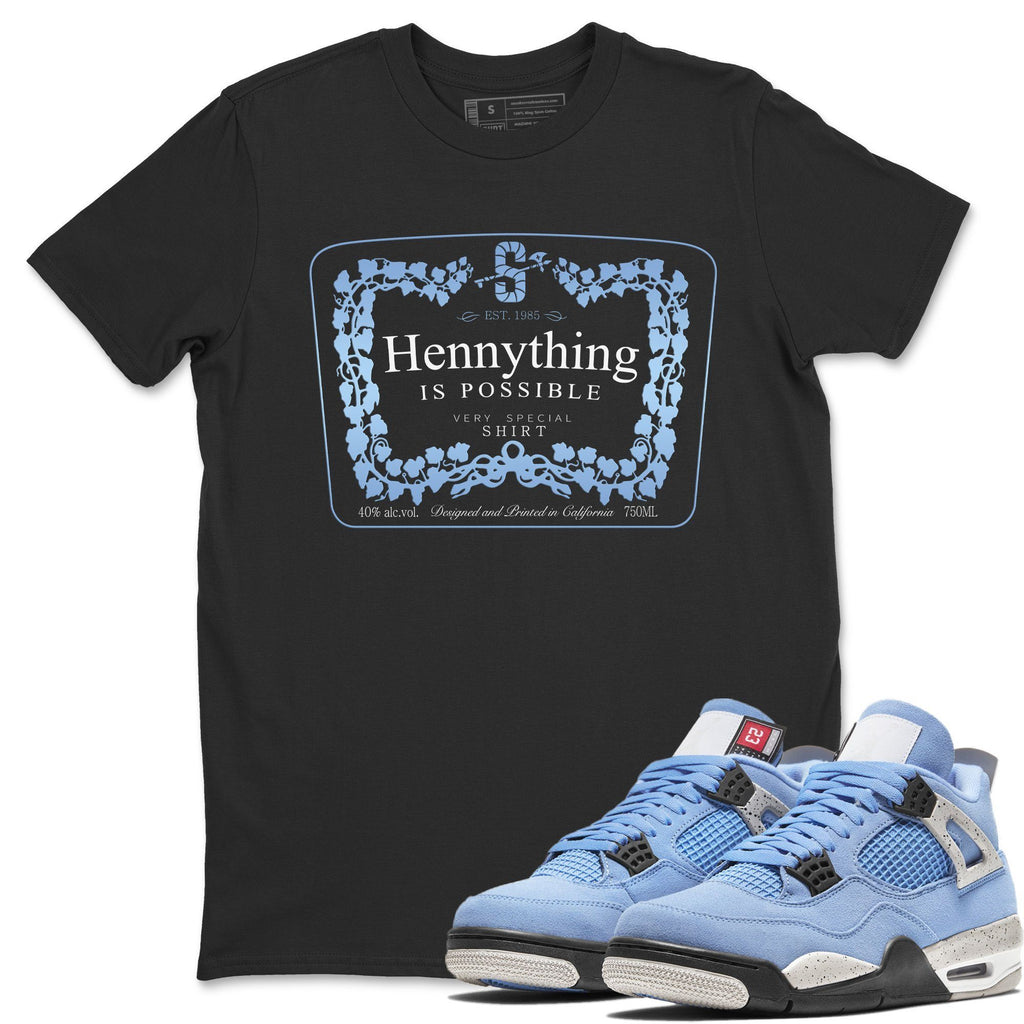 Hennything Match Black Tee Shirts | University Blue